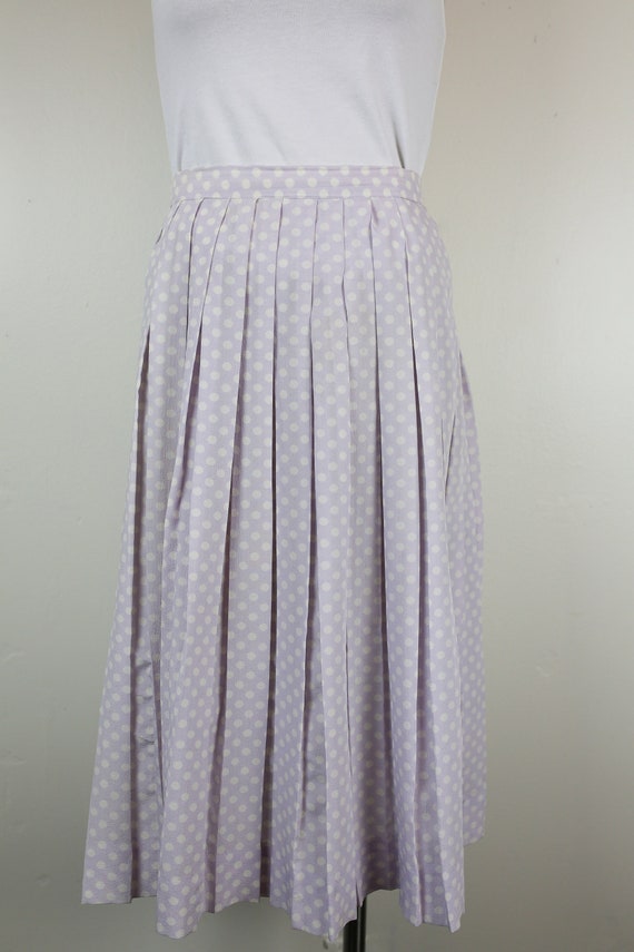 60s LAVENDER POLKA DOT Adelaar skirt vintage