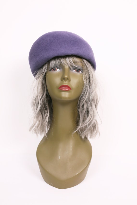 Vintage 80s ERIC JAVITS WOOL lavender hat / beret