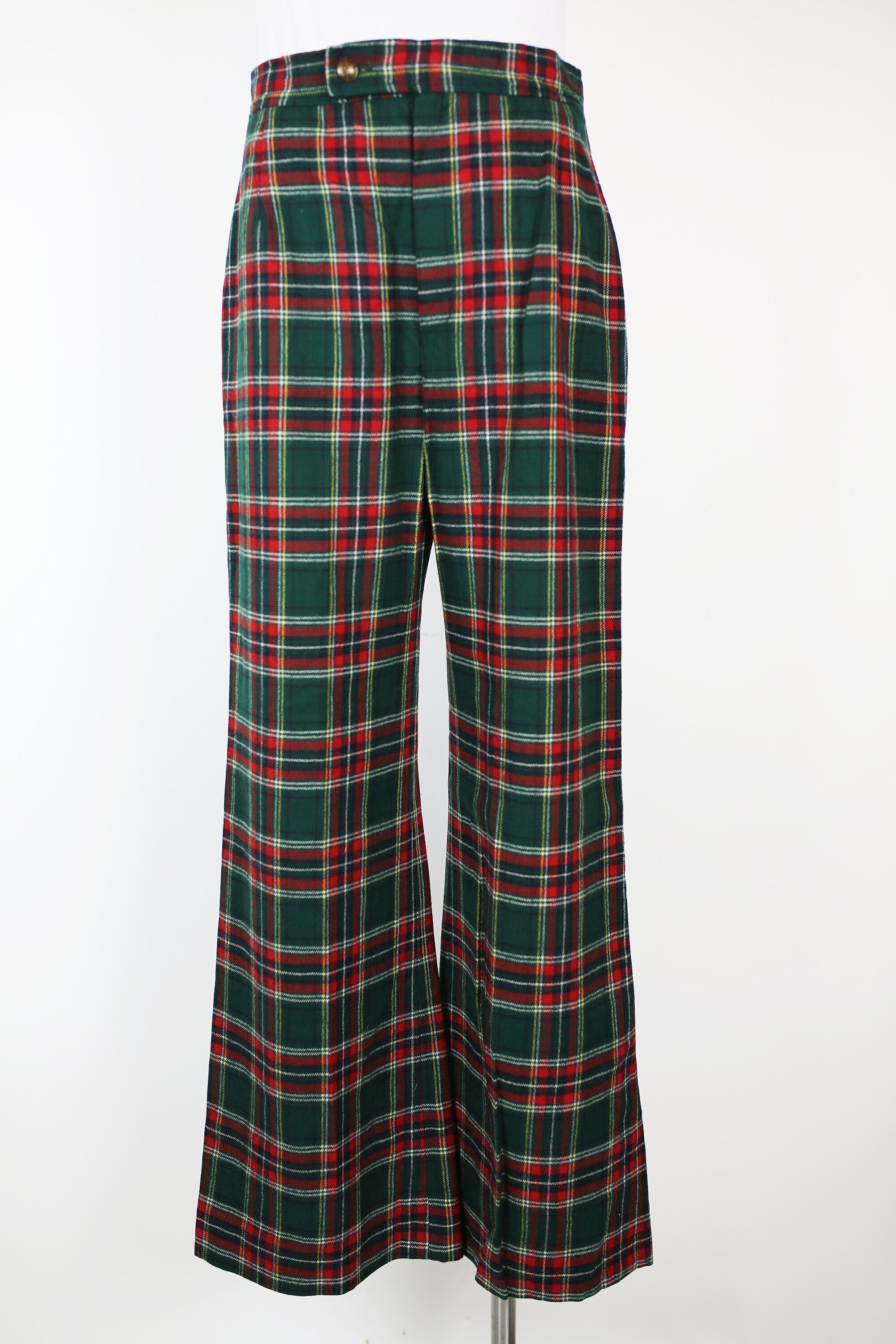Flare High rise crisp leg seam 70's wool blend dark burgundy trousers HOT fully lined!