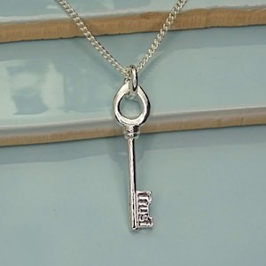 Key Necklace in Sterling Silver by Marahlago