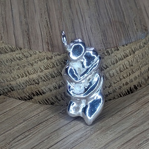 Twin Flame Pendant Sterling Silver. Handmade Twin Flame Necklace.