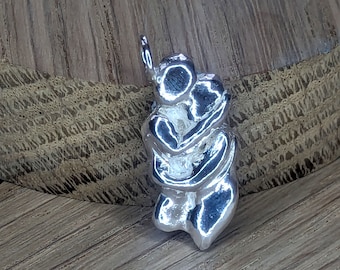 Twin Flame Pendant Sterling Silver. Handmade Twin Flame Necklace.