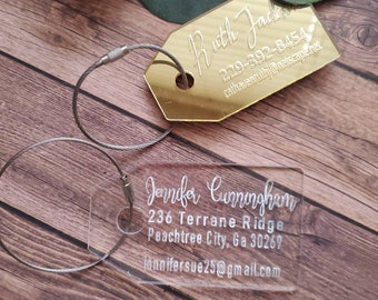 Tags.Acrylic For gifts luggage,etc.x5