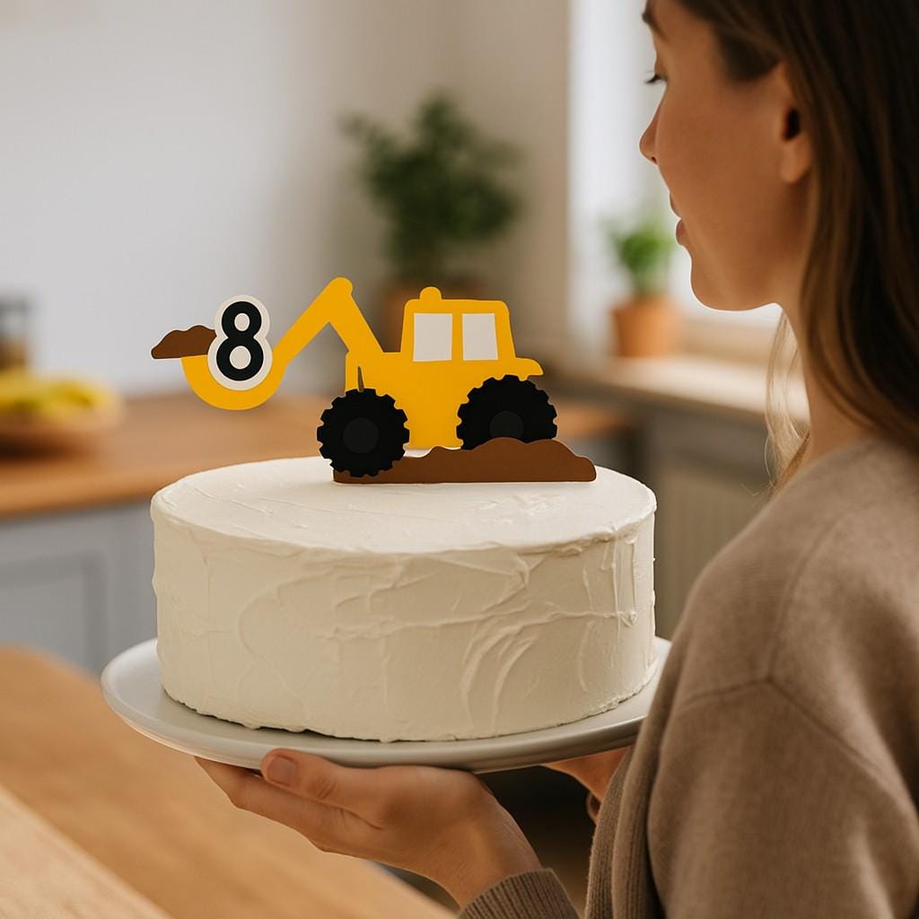 Grue de véhicule d'ingénierie, garniture de gâteau, pelle, grue pétrolier pour enfants, garçon, décoration de gâteau de fête d'anniversaire, premier cadeau d'anniversaire 15 Grue de véhicule d'ingénierie, garniture de gâteau, pelle, grue pétrolier pour enfants, garçon, décoration de gâteau de fête d'anniversaire, premier cadeau d'anniversaire 15