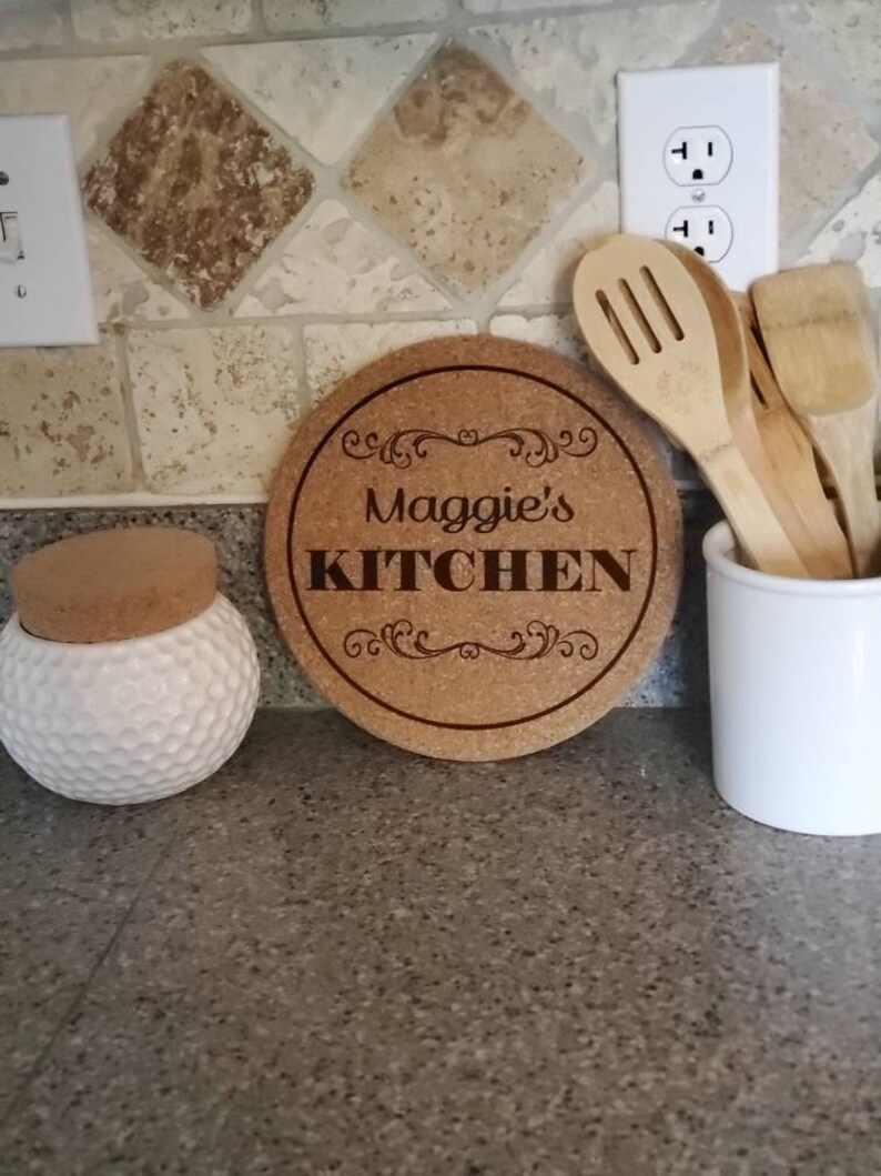 Personalized Kitchen Trivet Hot Plate with Name Custom Etsy