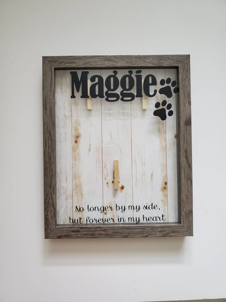 Custom Pet Memorial Shadow Box With Name 8x10 Dog Or Cat Etsy
