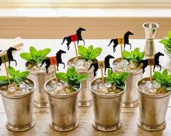 Agitateurs de boisson cocktail pour chevaux, bâtonnets de boisson sur le thème du cheval de course