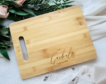 Personalized Cutting Board - Custom Engraved Bamboo Wood Cutting Board, Housewarming Gift, Valentines Day Gift, Wedding  Gift