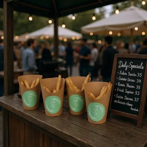 Personalized Wedding Charcuterie Cups: Custom Name Labels, Set of 12