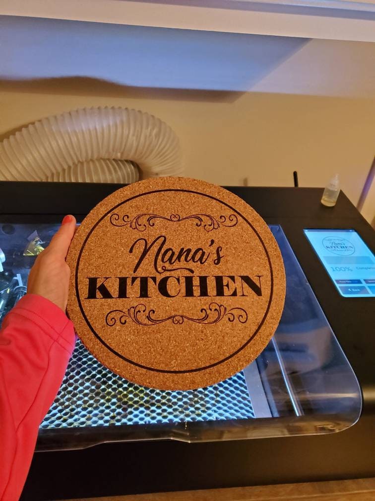 Personalized Kitchen Cork Hot Pad With Name Mother's Day Etsy UK