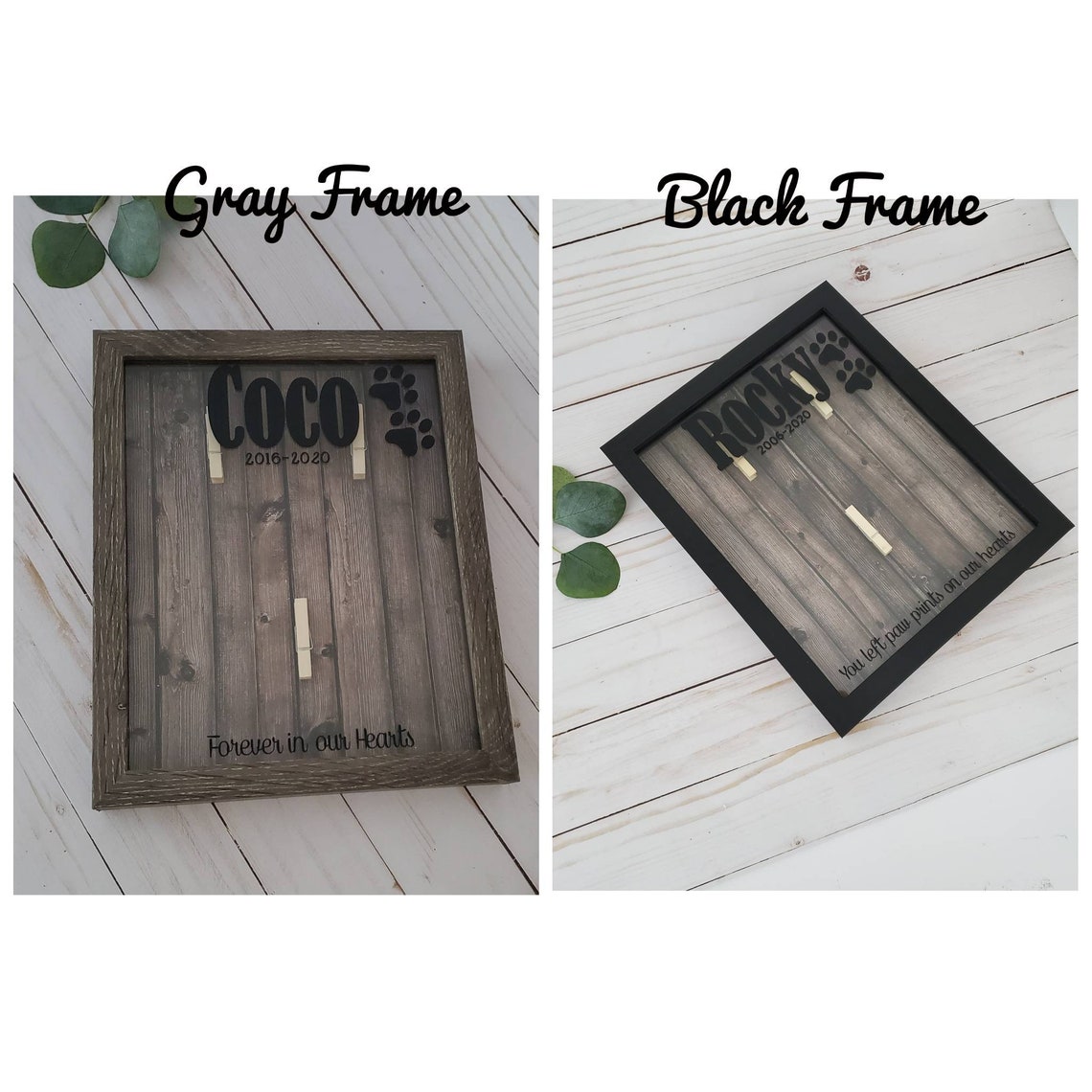 Custom Pet Memorial Shadow Box with Name 8x10 Dog or Cat Etsy