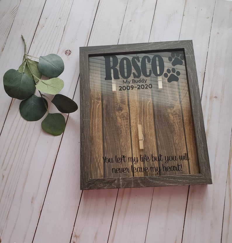 Custom Pet Memorial Shadow Box with Name 8x10 Dog or Cat Etsy