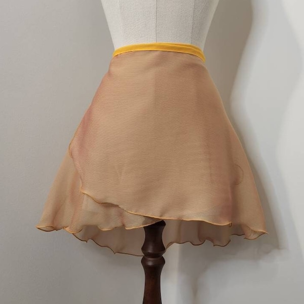 Golden Glow chiffon ballet wrap skirt