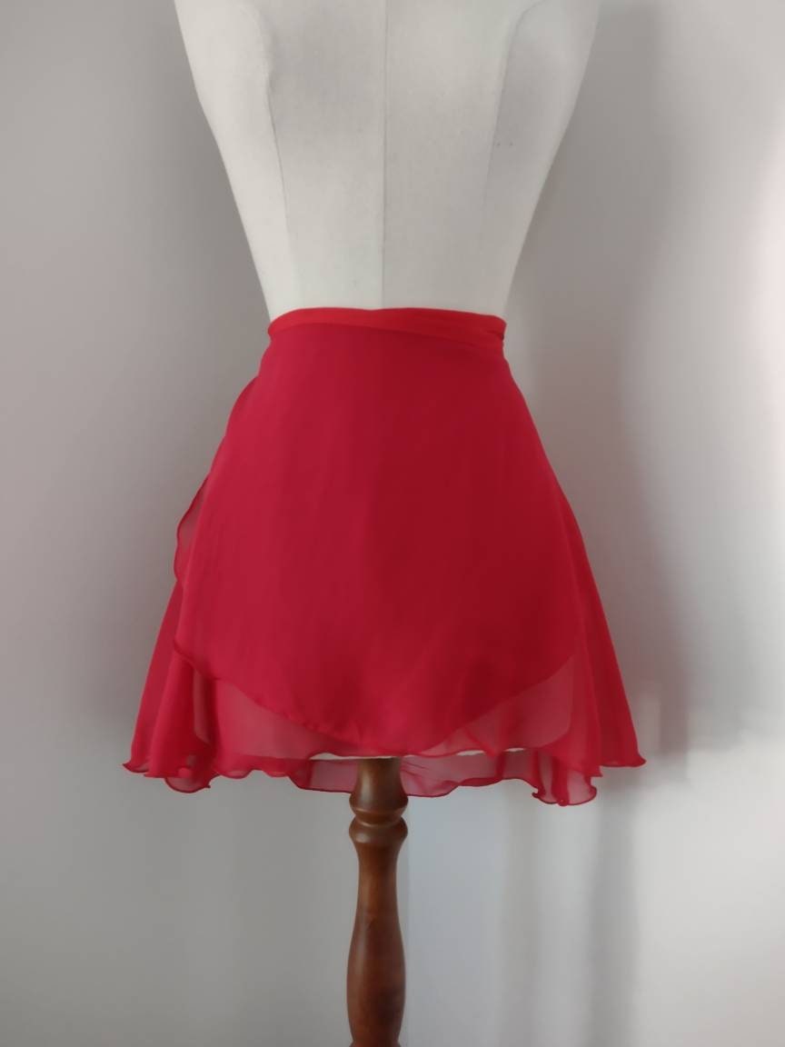Strawberry Red Ballet Wrap Skirt