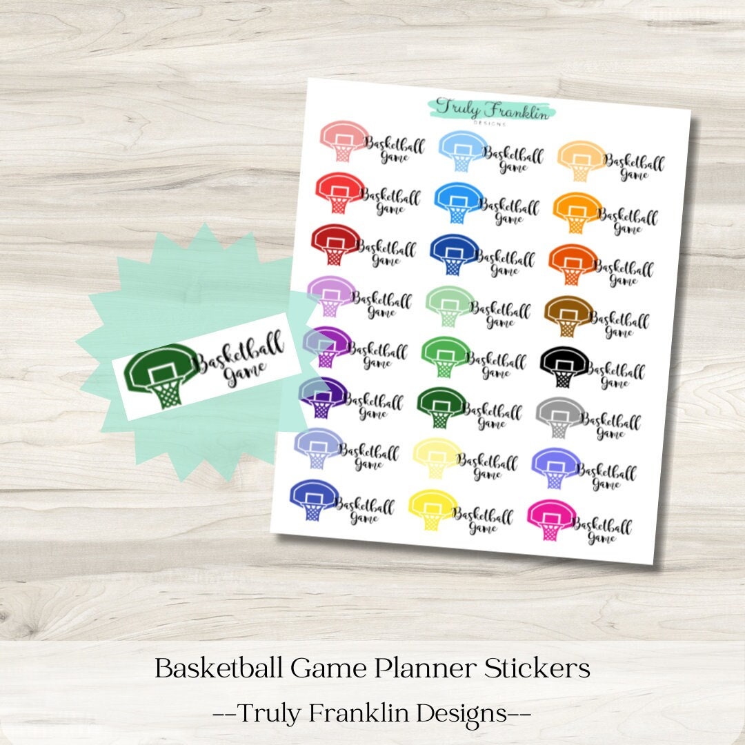 Basketball Game Planner Stickersplanner Stickersbasketball Mombasketball Gamebasketball