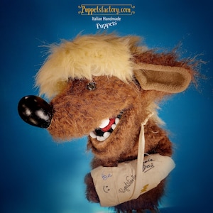 Topo Gus ,professional puppet con meccanismo per alzare il ciuffo.