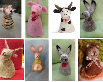 EIERWÄRMER - handgearbeitet aus FILZ - viele lustige und originelle MODELLE :))