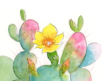 Cactus Original watercolor art