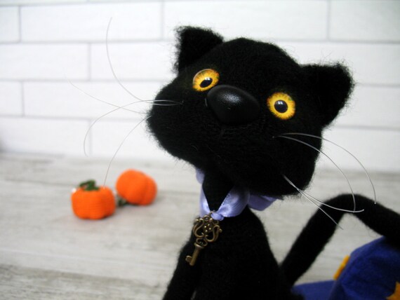 halloween black cat stuffed animal