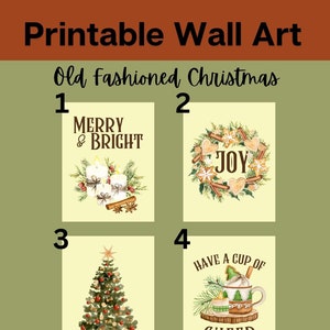 Old Fashioned Christmas Printable Wall Art