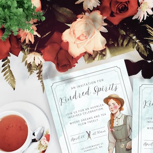 Anne of Green Gables Editable Invitation | Edit on Canva
