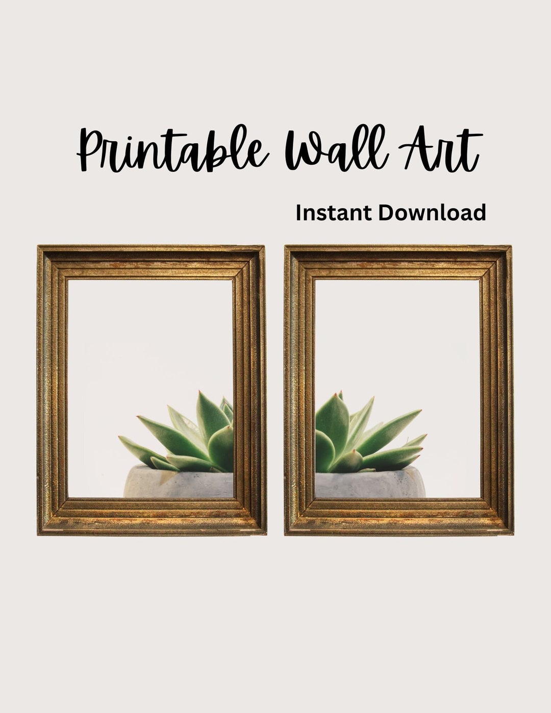 Printable Succulent Wall Art - Etsy