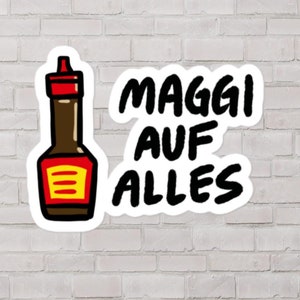 ADESIVO Maggi Auf Alles - Amante Maggi, Adesivo Culinário, Adesivo Chef, Presente Maggi, Presente Maggi Único, Presente para Chef, Cozinha Caseira