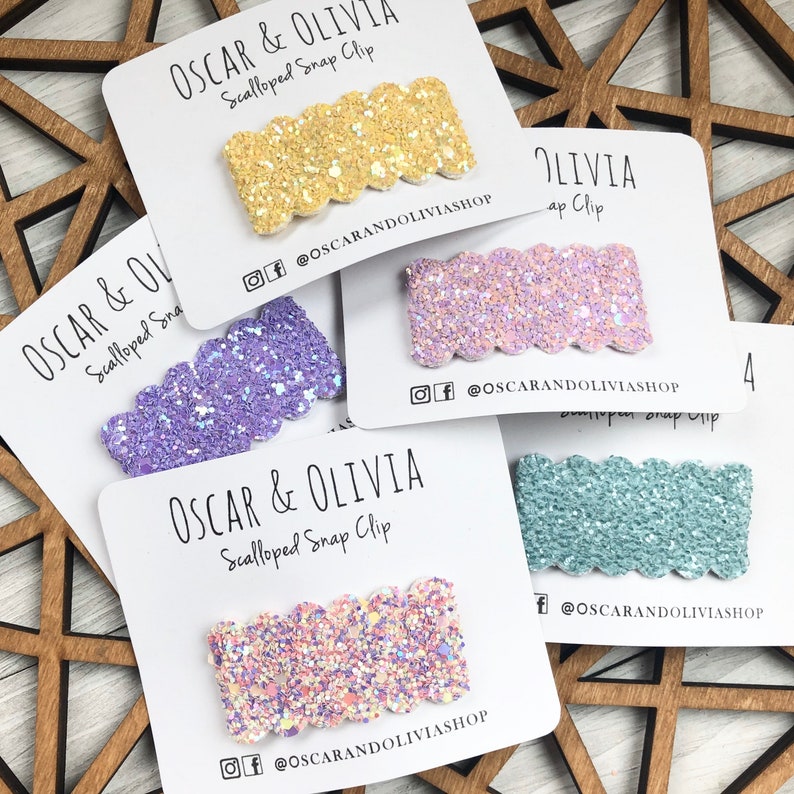 toddler hair clip sparkle bow pink glitter purple glitter Glitter clips spring hair clip snap clip girl gift
