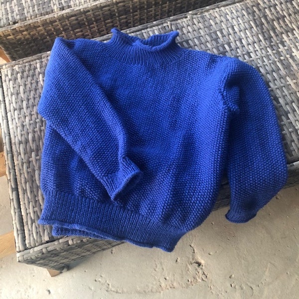 Knitting pattern Sweater Comfort Blue