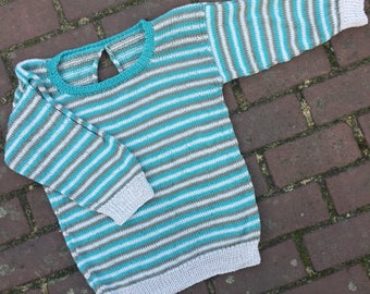 Knitting pattern girls' sweater Stripes (in Dutch/Dutch)
