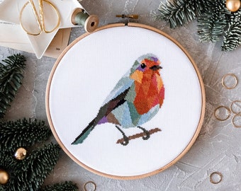 Christmas Robin Cross Stitch Pattern