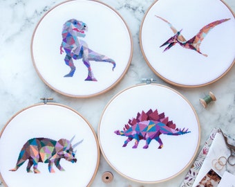 Dinosaurussen Cross Stitch Patronen Bundel