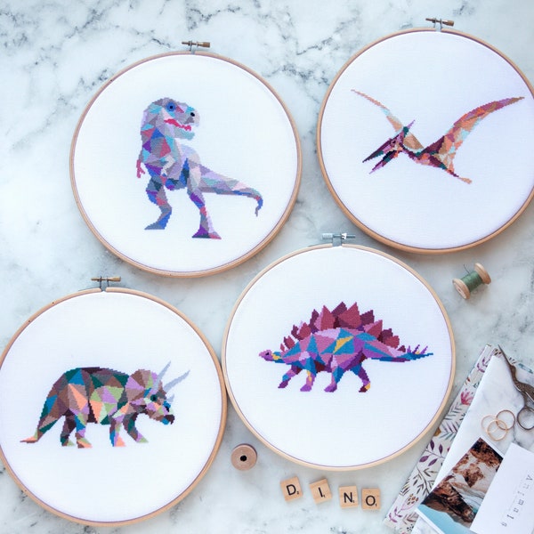 Dinosaurs Cross Stitch Patterns Bundle