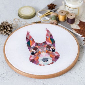 Squirrel Cross Stitch Pattern, Animals Cross Stitch, Cute Squirrel Embroidery, Nursery Decor, Wall Decor, Instant Download, PDF Format