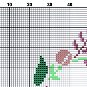 Cross Stitch Pattern Floral Wreath PDF File to Download image 4