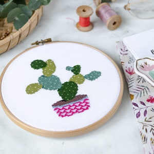 Opuntia Cactus Cross Stitch Pattern PDF image 2