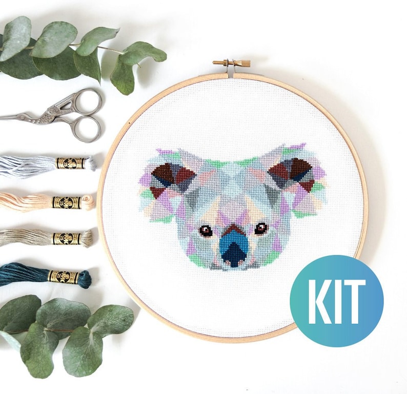 Koala Cross Stitch Kit Cross Stitch Kit Beginner Modern | Etsy