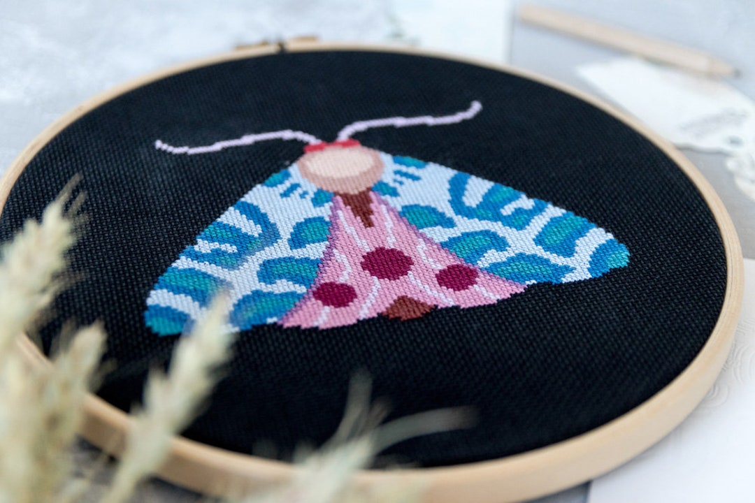 Moth Cross Stitch Pattern PDF Instant Download - Etsy