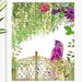 Printable Painting Cat on Flowers Garden Watercolor Cat Gift Printable for Cat Lovers Nursery Art Print Cat Wall Art Instant Download