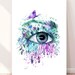 Watercolor Woman blue eye 42 x 30,Beauty Eye Print, Psicodelic Wall Art printable .Beauty Salon Print ,Blue Eye Painting Digital Download