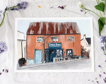 Tarbert Stores, Isle of Harris print, Outer hebredies art, Scottish Landscape, Tarbert Artwork