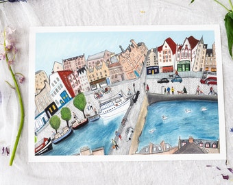 The Shore, Leith, Edinburgh Print, A4 Print