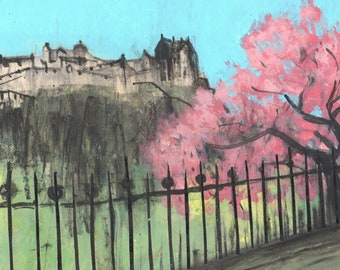 Blossom on Princes Street, Edinburgh