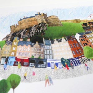 Grassmarket, Edinburgh Castle Print, Edinburgh print, Edinburgh art image 7