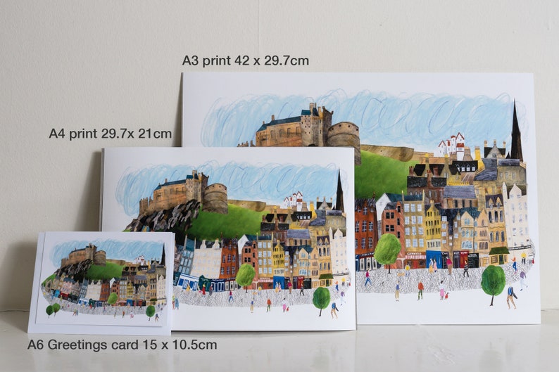 Grassmarket, Edinburgh Castle Print, Edinburgh print, Edinburgh art image 3