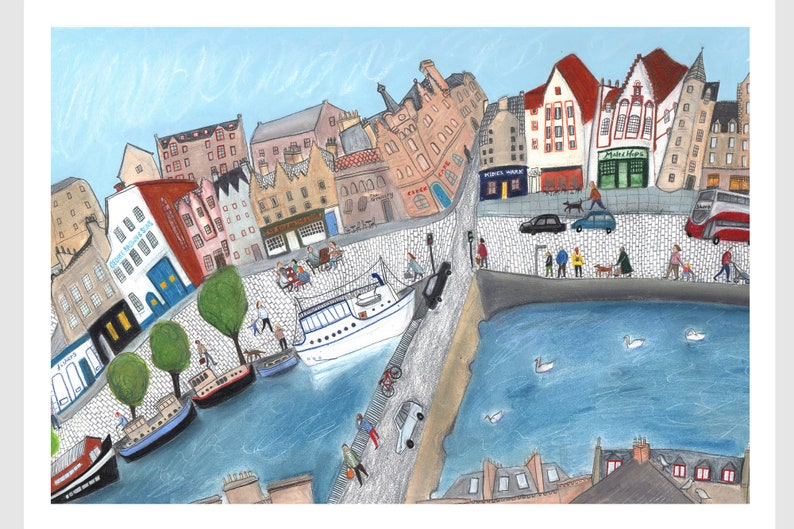 The Shore, Leith, Edinburgh Print, A4 Print image 2