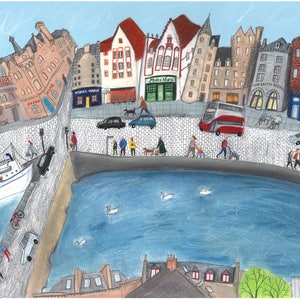 The Shore, Leith, Panoramic Edinburgh Print image 3