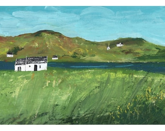 Isle of Skye print - Croft near Dunvegan Artwork