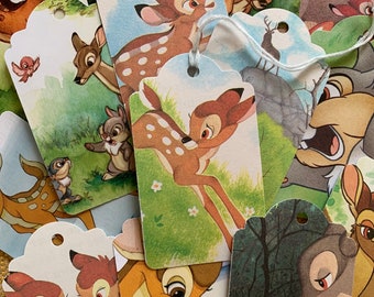 Bambi Set of 10 Gift Tags Children Storybook Party Favors Woodland