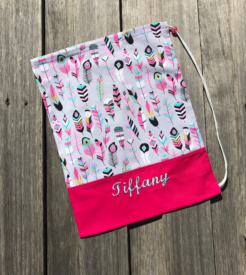 Embroidered Personalised Library Bags Etsy